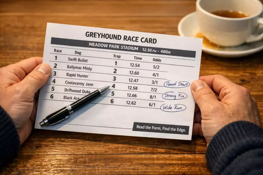 Nottingham greyhound form guide – racecard and sectional times analysis